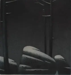 Signierter Kunstdruck „Granitblock/Winter“ – F. G. Illies – Limitierte Auflage 31/60 - Bild 2