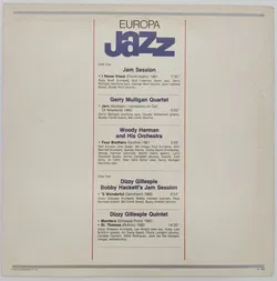 Vinyl LP - Europa Jazz - Dizzy Gillespie, Gerry Mulligan  - Bild 2