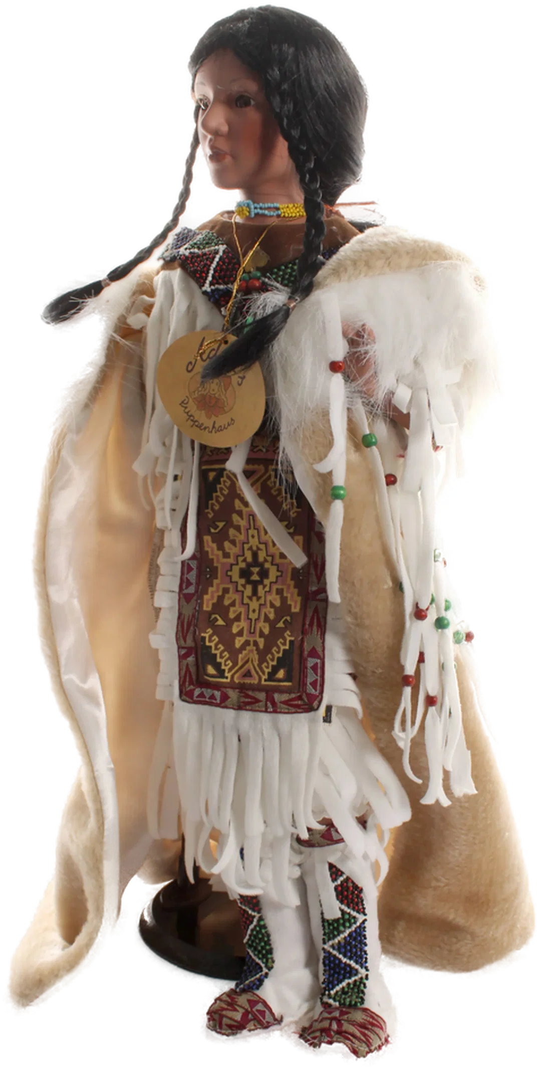 Große Sammlerpuppe „Adelie“ – Puppenhaus – Indianerin / Native Style – ca. 56 cm – Bild 4