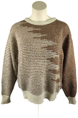 Damenpullover Größe 40 in Beige-Braun | Winterlicher Strick – Vorschau 1