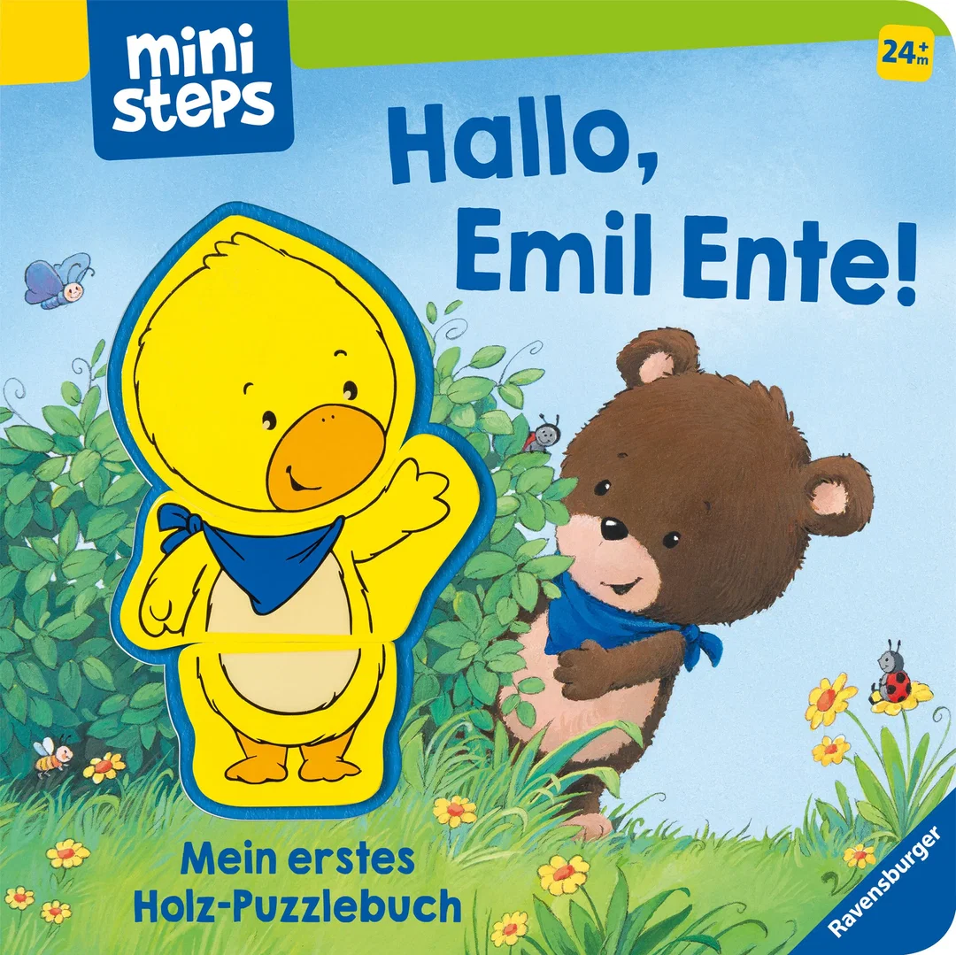 ministeps: Hallo, Emil Ente! Mein erstes Holzpuzzle-Buch - Kathrin Lena Orso – Bild 1