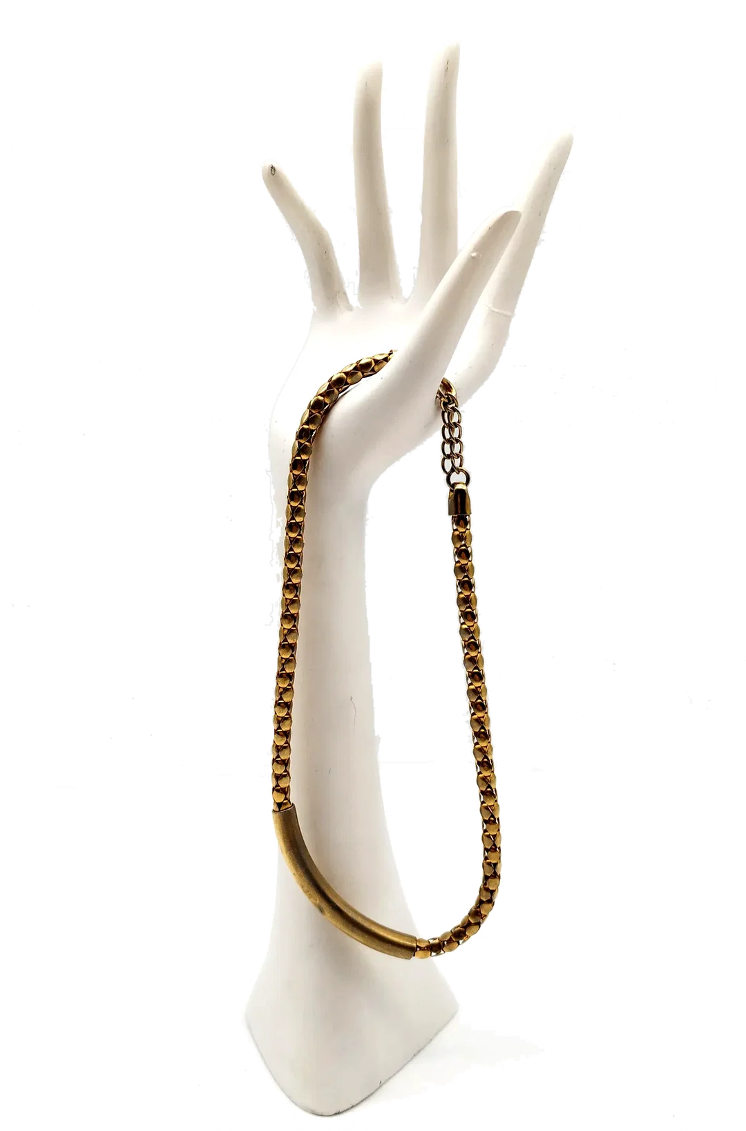 Moderne Metall-Halskette - gold-farbig / ca. 43cm - Bild 4