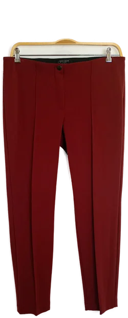rostbraune Bundfaltenhose mit Gummibund - Bild 1
