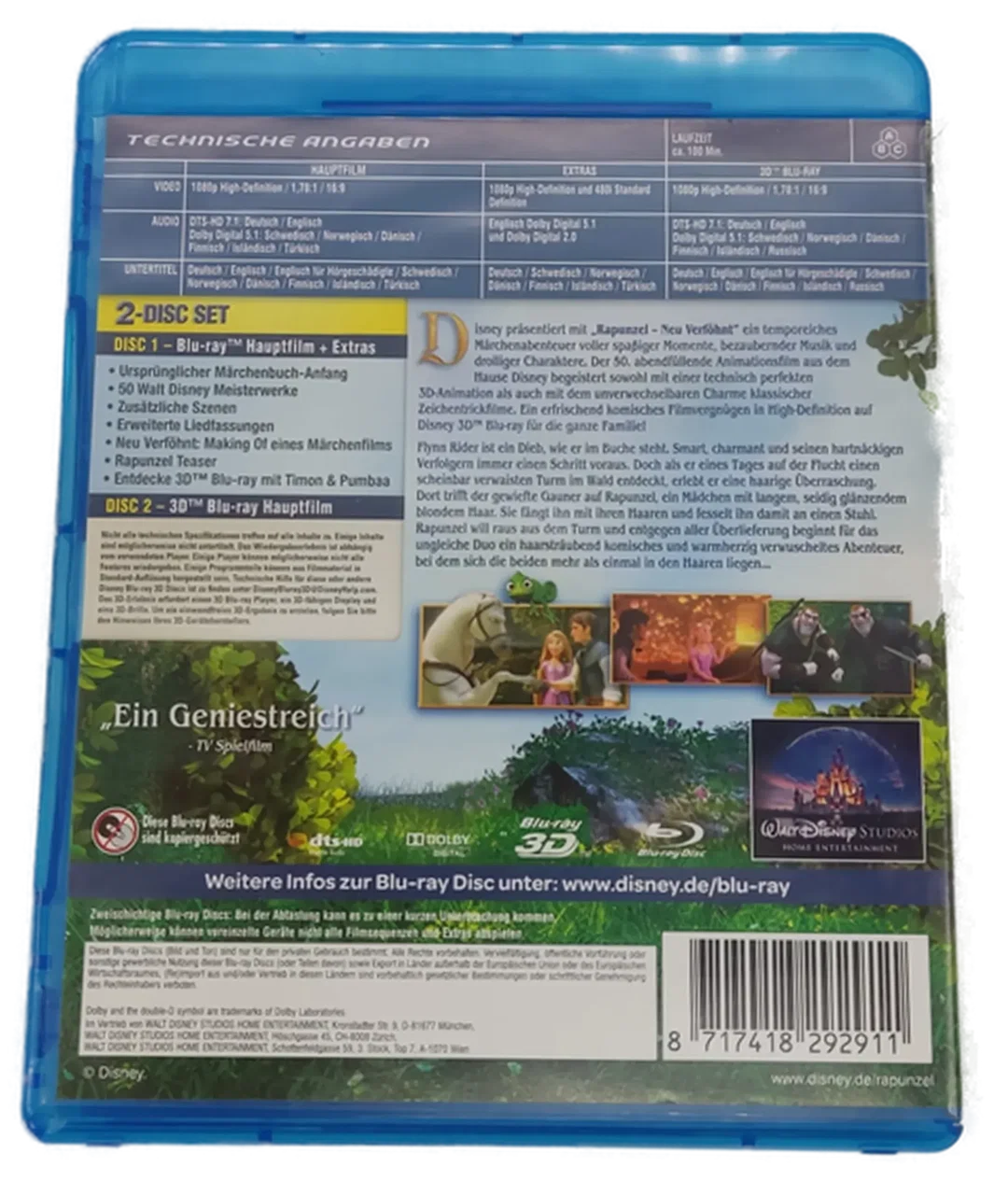 Blu-ray 3D 2 Disc Diesney Rapunzel "Neu verföhnt" – Bild 2