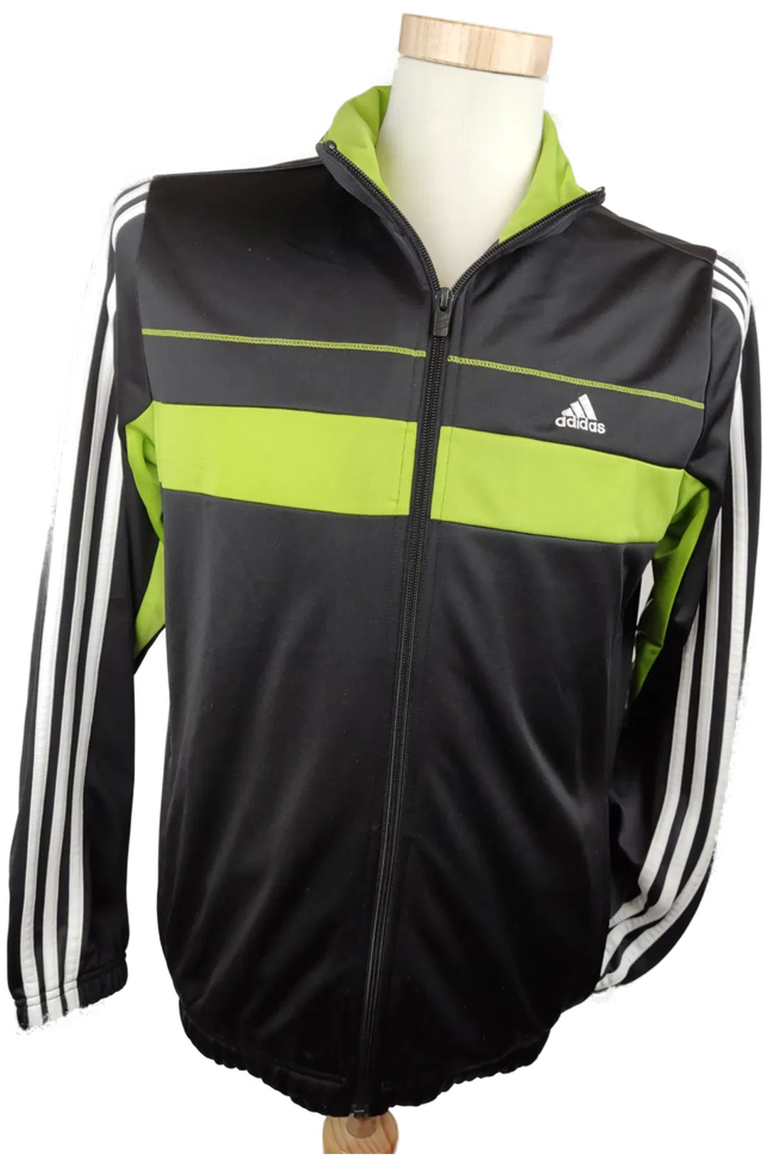 Adidas Kinder Jacke schwarz/grün Gr. 176 - Bild 4