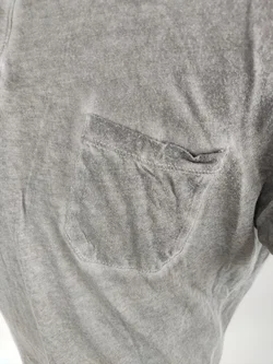Polo Shirt "Burlington", kurzarm mit Kragen, grau mit Tasche, Größe M – Vorschau 3