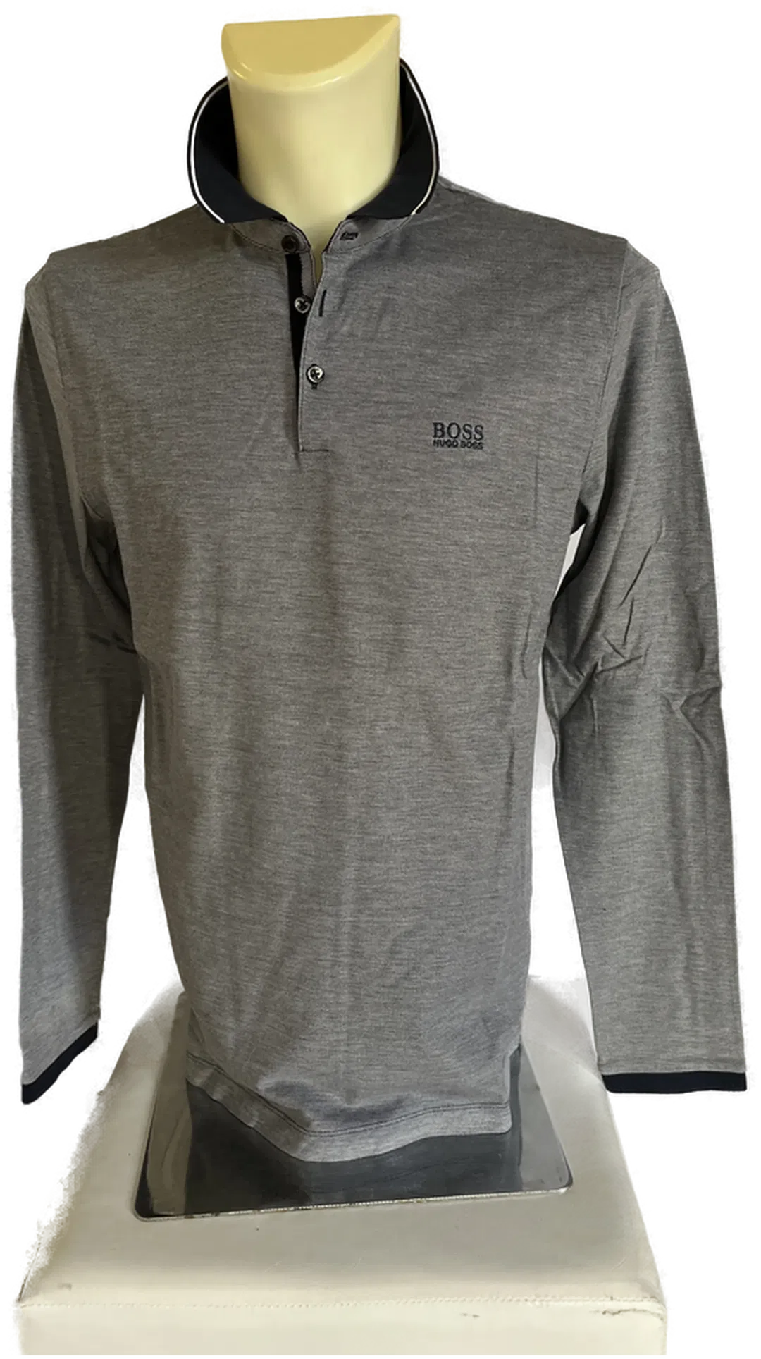 HUGO BOSS  Herren Langarm-Shirt dunkelblau Gr. L - Bild 1