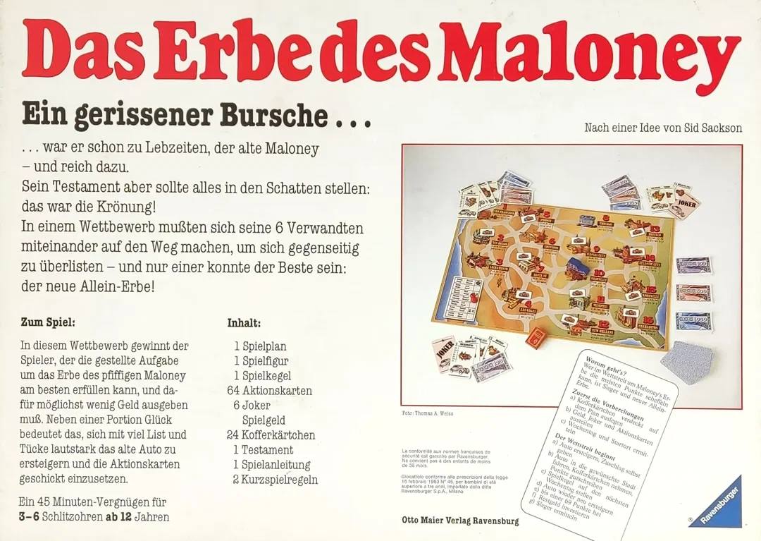 Das Erbe des Maloney - Vintage Gesellschaftsspiel - Ravensburger  – Bild 2