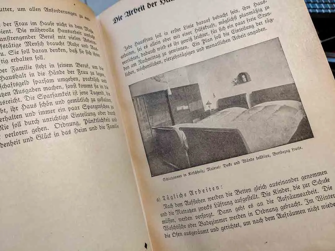 Antiquariat: Haushaltsbuch Wirtschaftskunde Wels Fraktur Rezeptbuch Vintage – Bild 7