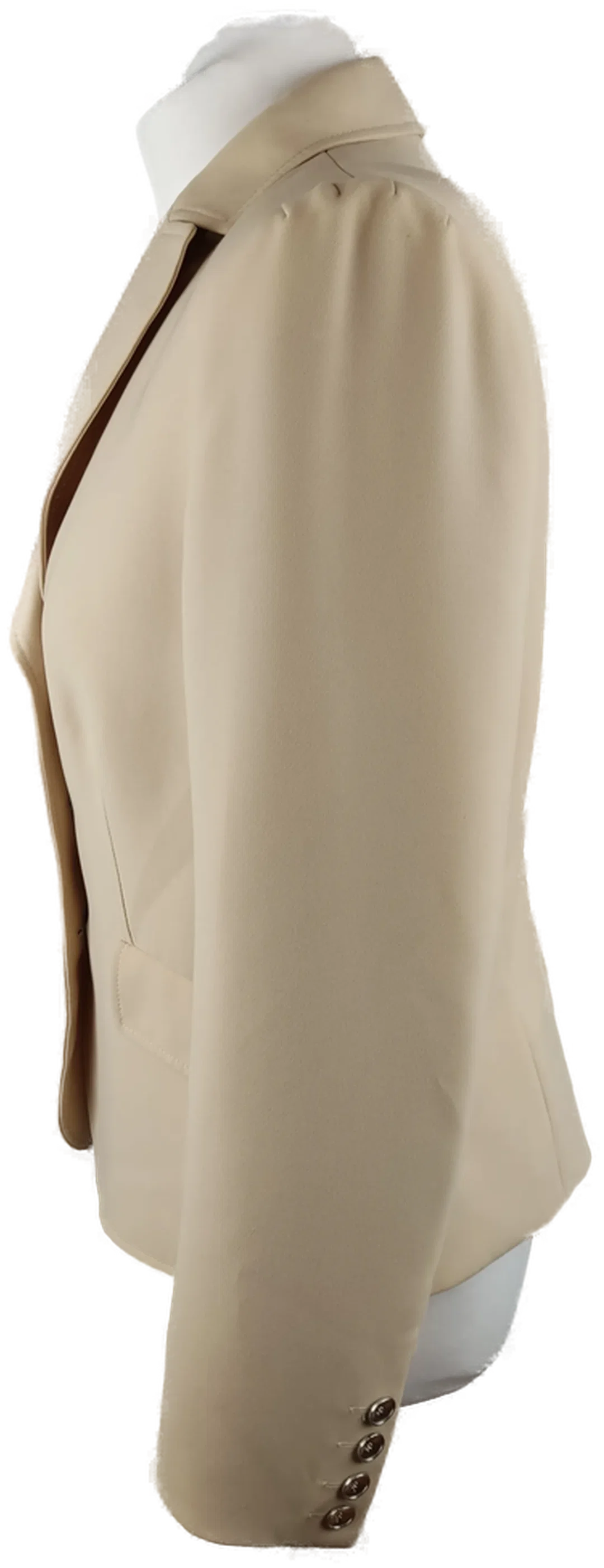 Damen-Sakko Creme M/38 | Business-Klassiker, Chemisch Behandelt – Bild 2