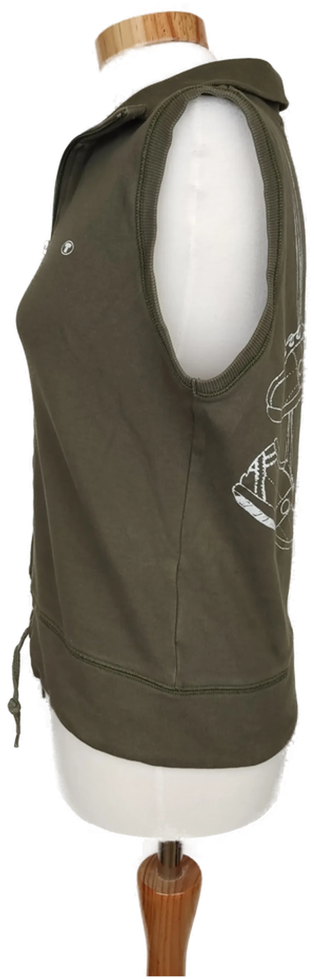 Tom Tailor Damen Weste armygrün mit Druck - L/44 – Bild 3