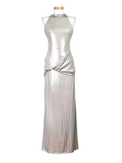 ZARA Damen Abendkleid, silber - Gr. M