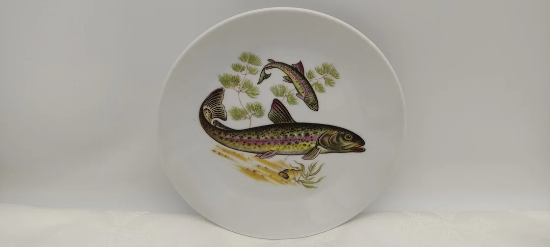 Bavaria Porzellan Teller – 3 Stück mit stilvollem Fischmotiv, sehr gut erhalten – Bild 3