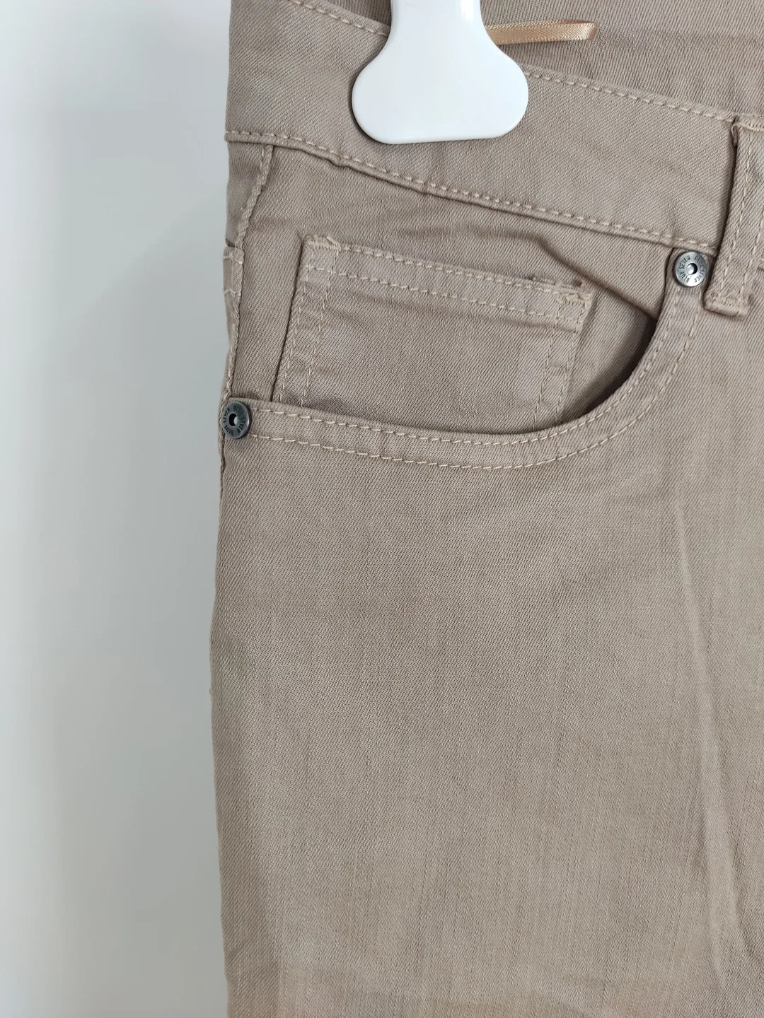 Blue Seven Damen Stretch-Jeans in Beige, Größe 46 – Bild 2