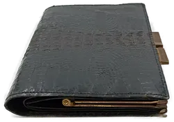 Krokodilleder Damen Vintagetasche und Brieftasche schwarz - Bild 15