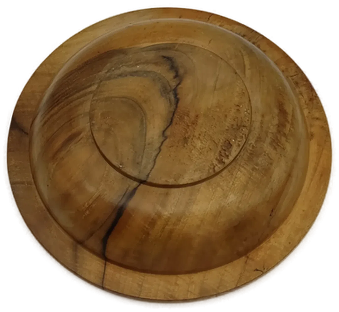 Gedrechselter Holzteller, Durchmesser 21,5cm – Bild 2