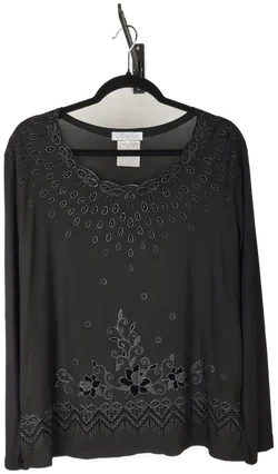 H&D Schwarze Damenbluse Sonstige Bestickt X-XL | Eleganter Auftritt - Bild 5