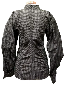 Ganni Damenbluse grün/grau kariert Gr. L  - Bild 2