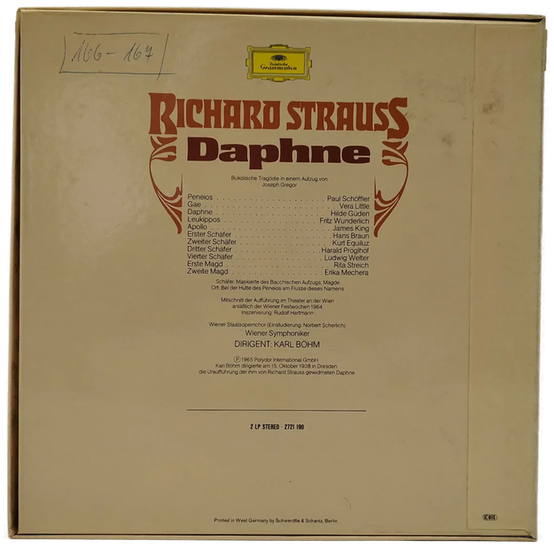2LP-Schallplatte Karl Böhm Dirigiert Daphne (1964) | Charakterspuren – Bild 2
