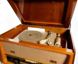 Hornyphon Musikmeister Röhrenradio mit Philips Plattenspieler, 51×28×33 cm - Bild 5