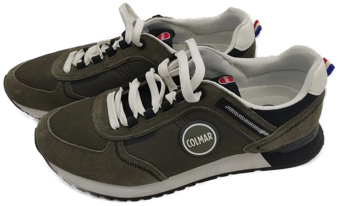 COLMAR Travis Sport militärgrüner Herrenschuhe Sneakers, Lederschnürsenkel - Bild 4