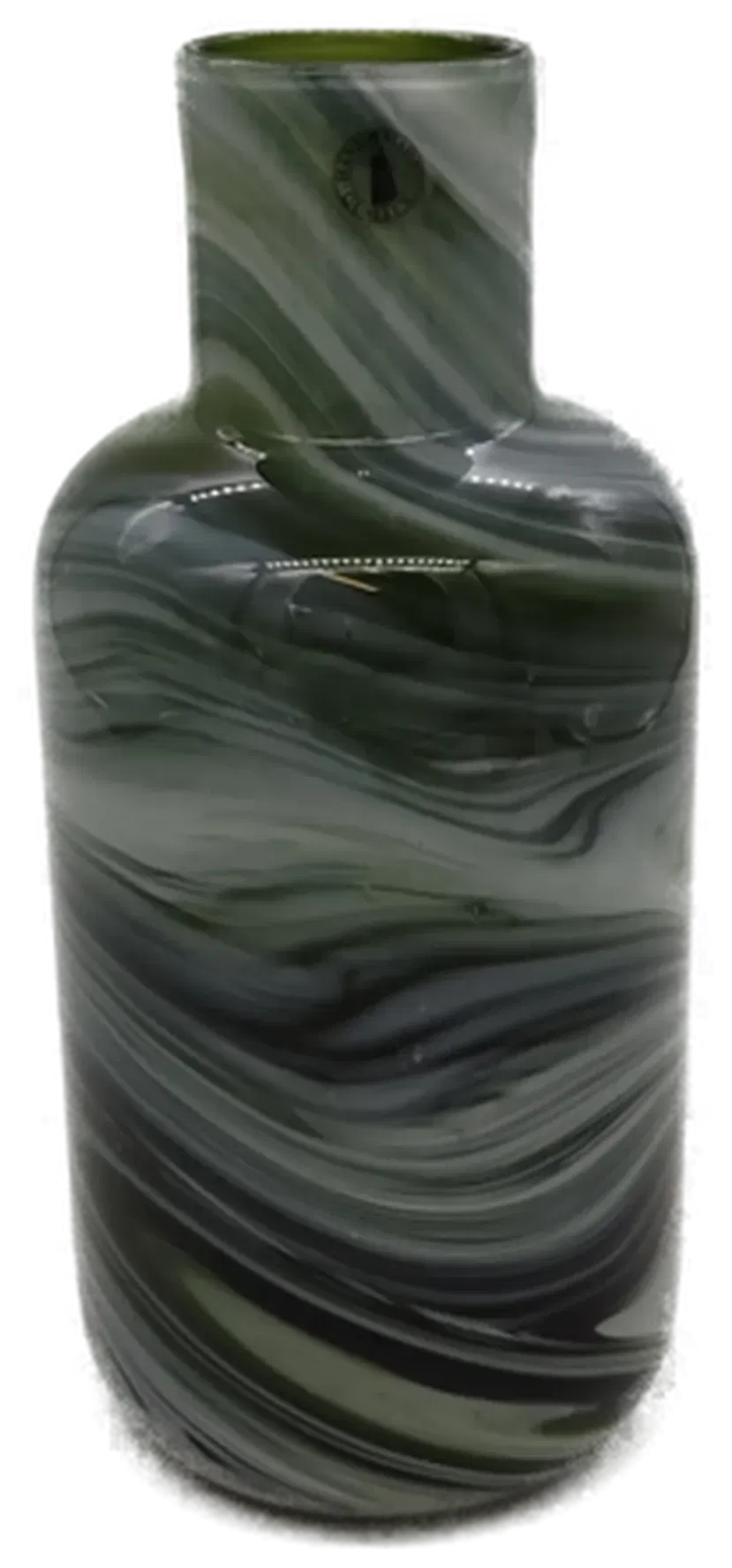  Glasvase/Blumenvase Ikea Swirl-Green-White Höhe ca 27cm - Bild 1