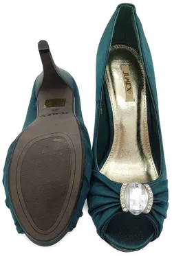 JUMEX Damen High Heels blaugrün - Gr. 39 - Bild 3