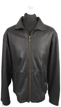 schwarze Lederjacke Herren, Gr. 50 - Bild 4