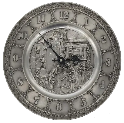 Artina/SKS Wanduhr Spitzweg aus Zinn, ⌀ 25cm - Bild 1