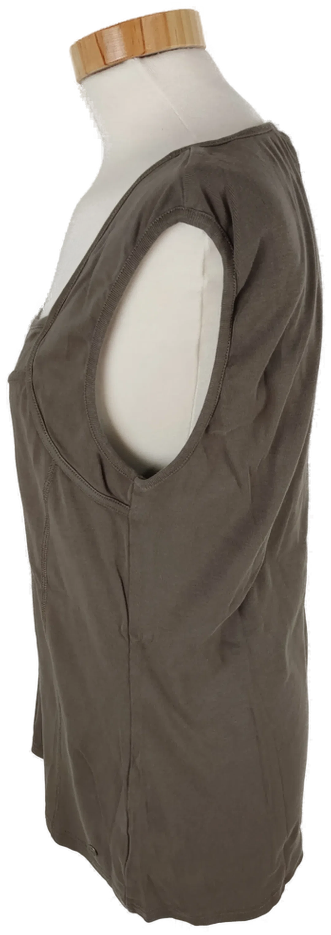 T-Shirt "Bonita", ärmellos mit eckigem Ausschnitt, khaki, Größe XL – Bild 2
