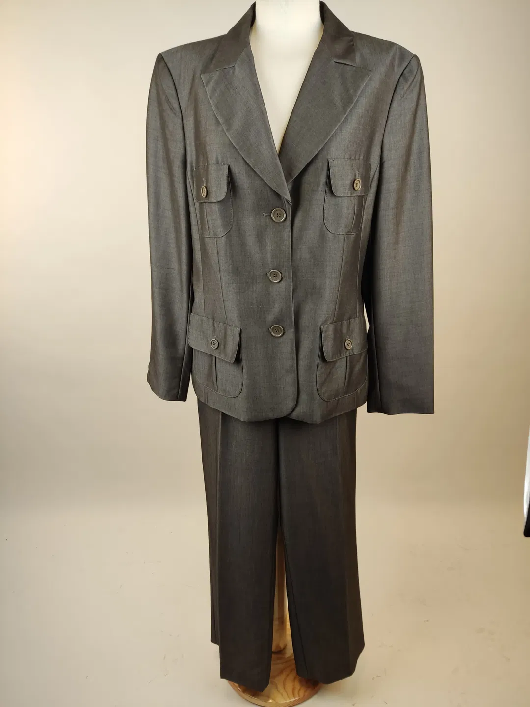 Franco Callegari Damen Hosenanzug silbergrau - XL/42 - Bild 1