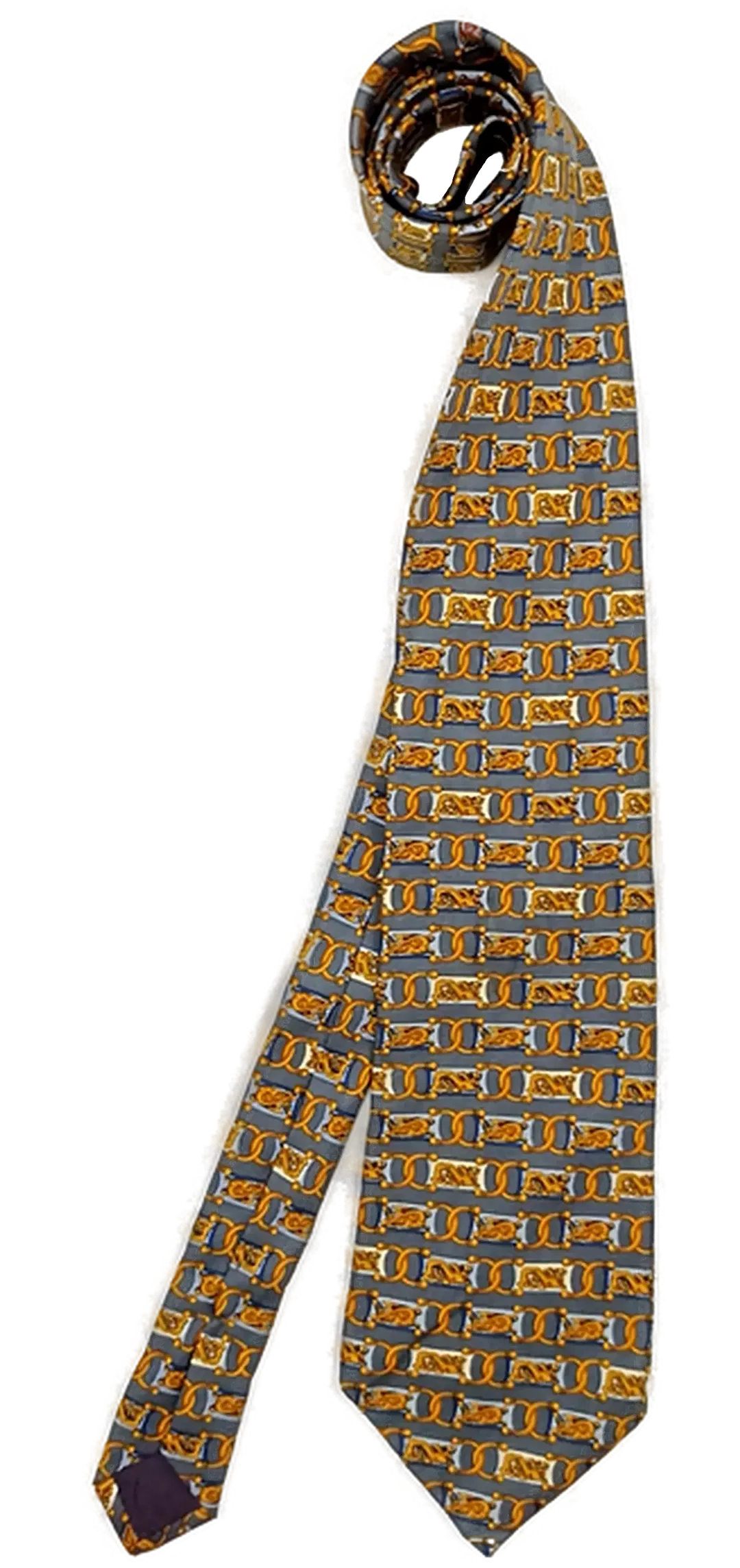 Dior Herren Vintage Krawatte grau/gelb gemustert - Bild 1