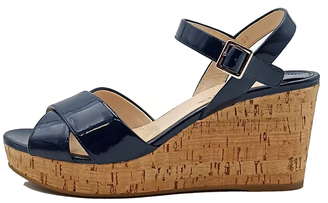 Prada Damenwedges dunkelblau Gr. 38 – Bild 6