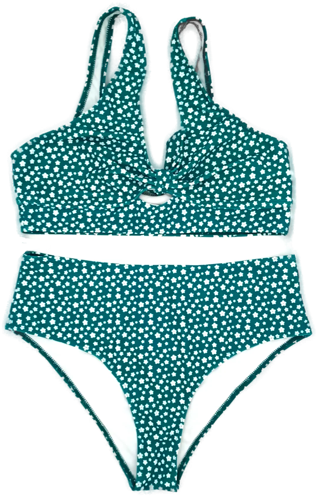 Bikini grün mit Blumen Gr. 1XL – Bild 3