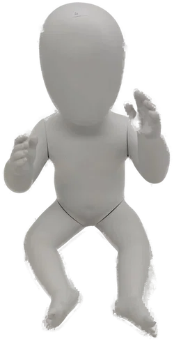 Baby Schaufensterpuppe – sitzend, weiß - Bild 2