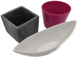 3 Übertöpfe / Pflanzschalen - Bild 1