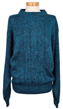 Huber trikot Damen Vintage Pullover, blau - Gr. XL  - Bild 1