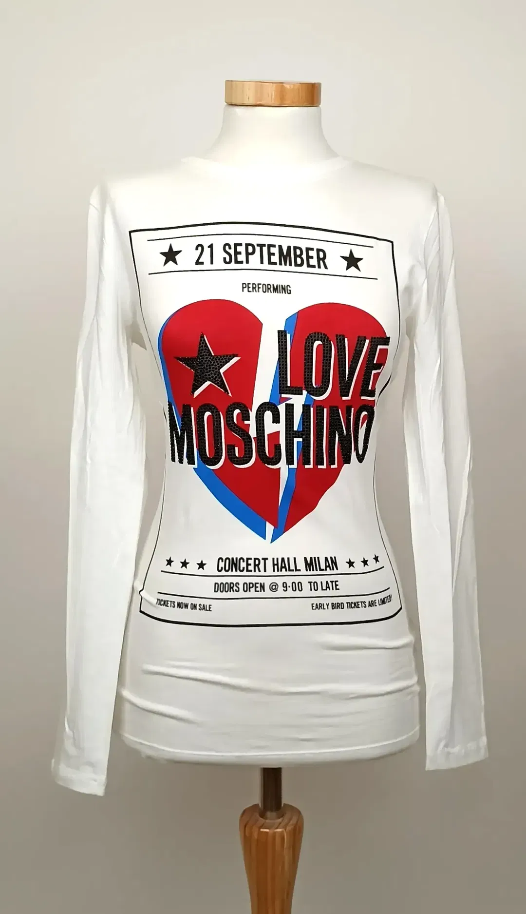Love Moschino Langarmshirt weiß Gr. 36 - Bild 4