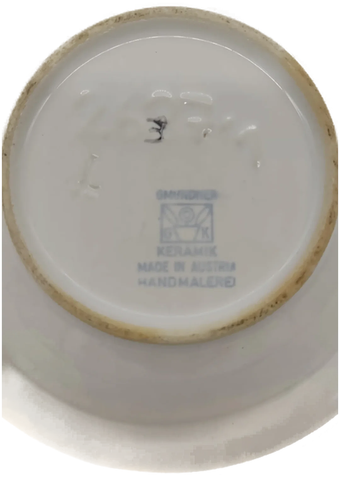 1 Stk. Gmundner Keramik "Blau Tupferl", Aschenbecher – Bild 2