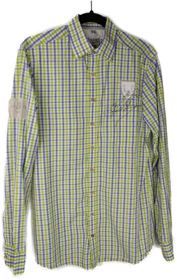 Herren Trachtenhemd Sonstige Kariert Baumwolle Gr. M (48) | Alpen-Charme - Bild 1