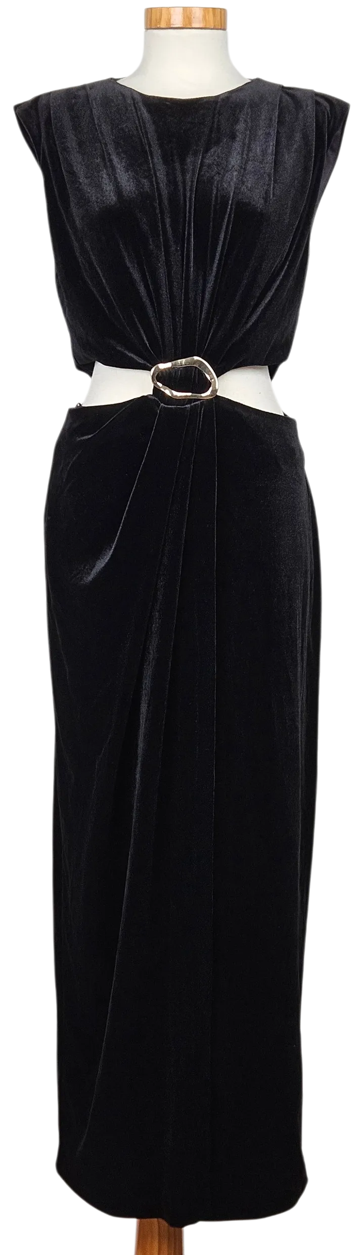 ZARA Damen Samtkleid, schwarz - Gr. S - Bild 1