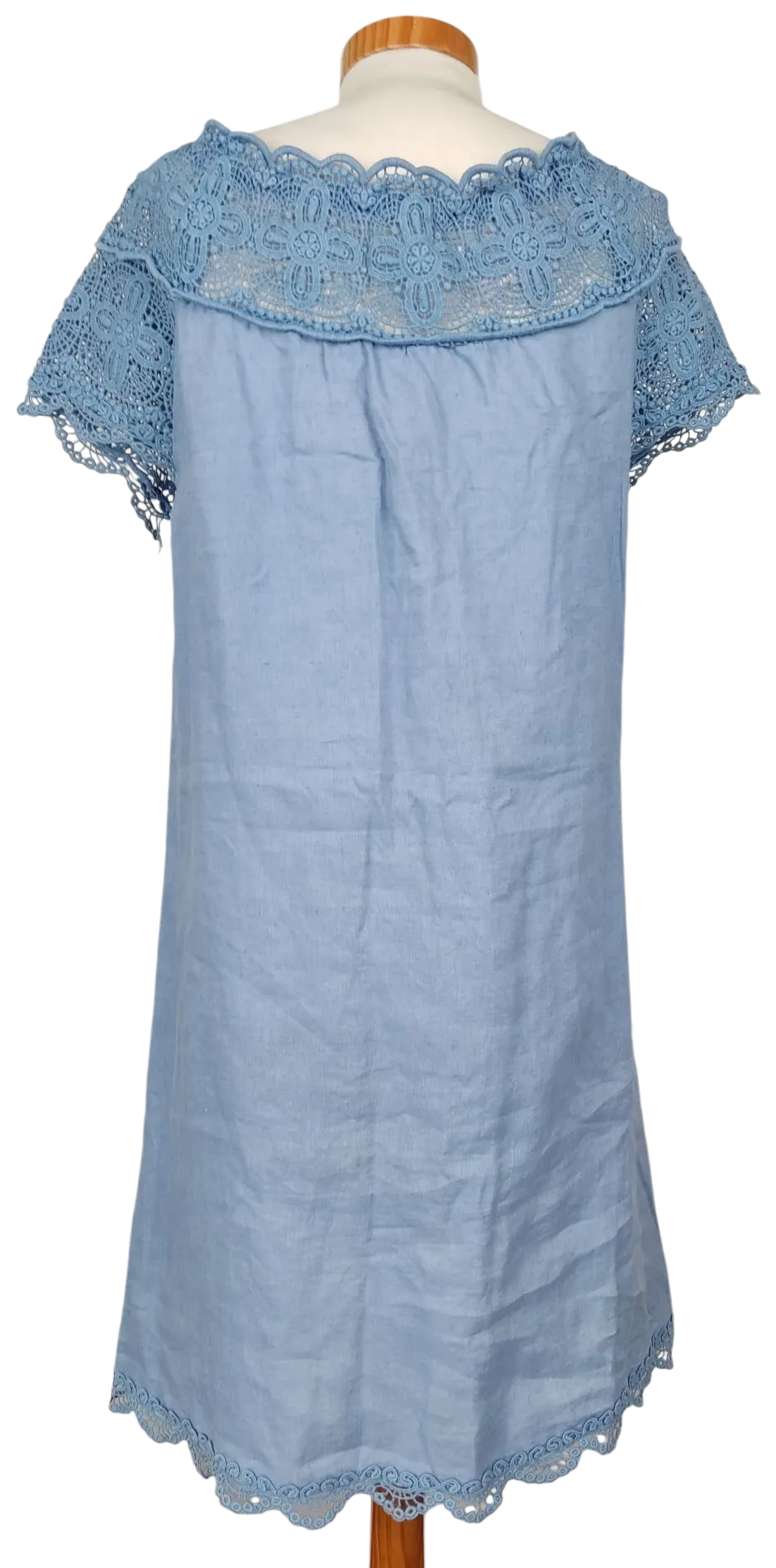 collette Damen Leinenkleid, blau - Gr. S  – Bild 2