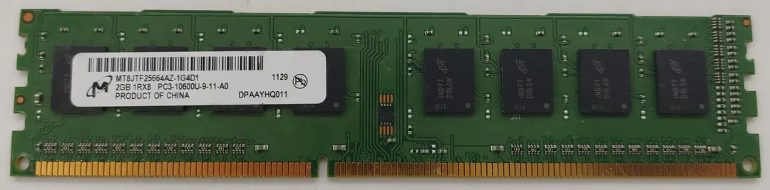 Micron 2GB DDR3 1Rx8 PC3-10600U-9-11-A0 Arbeitsspeicher / RAM  - Bild 4