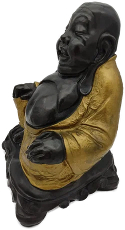 Sitzende Buddha-Statue, Kunststoff | Zen-Dekor - Bild 4