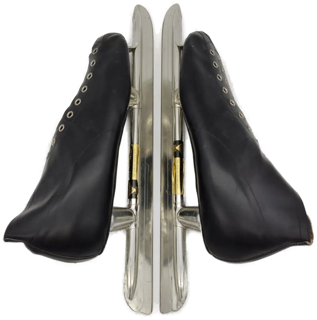 Ving Norwegen  Eisschnelllaufschuhe Herren schwarz Gr. 46 vintage - Bild 4