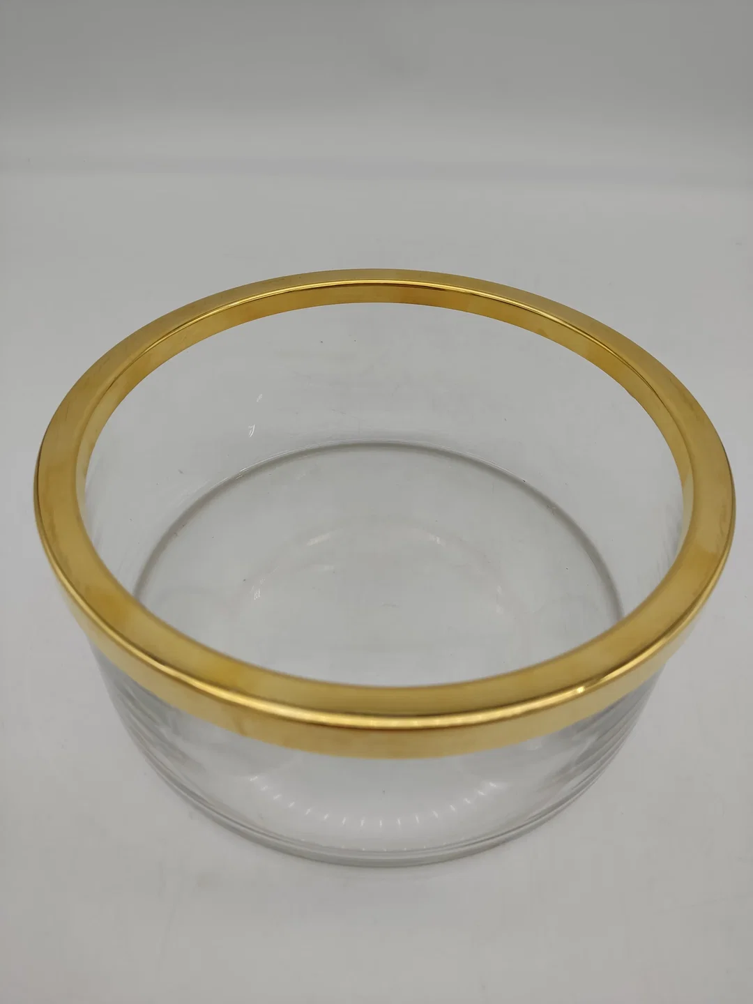 Glasschale mit vergoldetem Rand / 19 cm – Bild 2