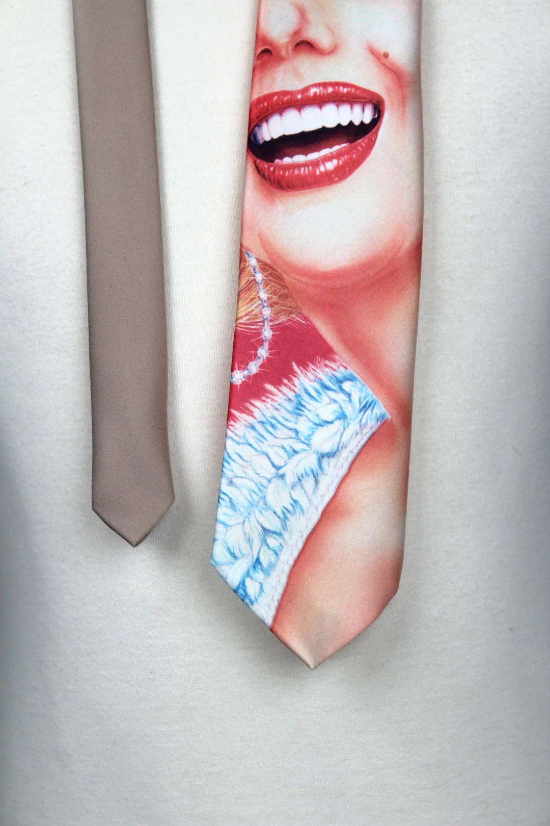 Vintage Ralph Marlin Krawatte "Portrait of Marilyn" 1991, Marilyn Monroe Pop Art Kult – Bild 2