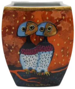 Goebel R. Wachtmeister Vase Romanze Eulenmotiv - Bild 1