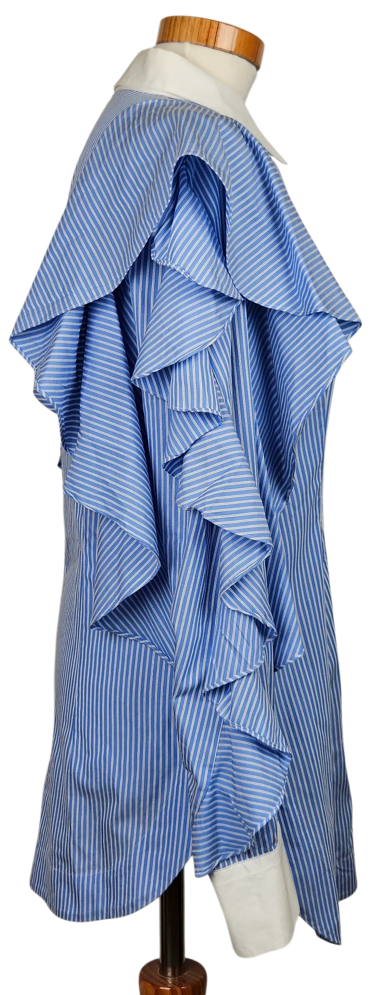 SARA BATTAGLIA Damen Bluse, blau/weiß -Gr. M – Bild 4