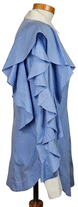 SARA BATTAGLIA Damen Bluse, blau/weiß -Gr. M - Bild 4